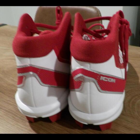 adidas Icon 7 Mid MD Baseball Cleats Red / White S23921 Men's 11.5 - Picture 5 of 7